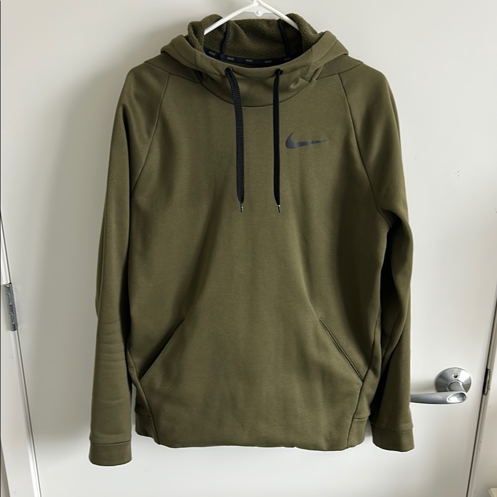 Nike Men's Olive Green Hoodie